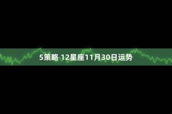 5策略 12星座11月30日运势
